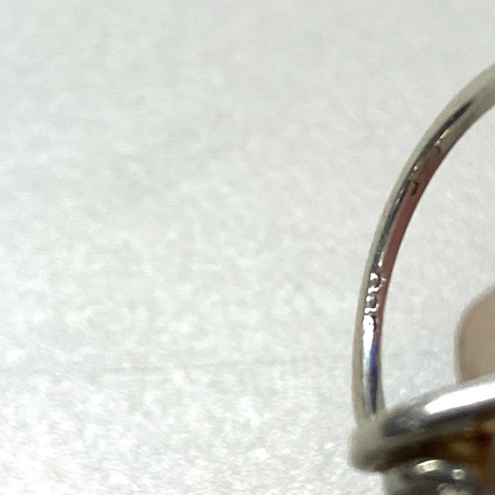 Vintage EVIL EYE ring sterling silver Egyptian symbol quartz gemstone 5.5 gift - Picture 4 of 5